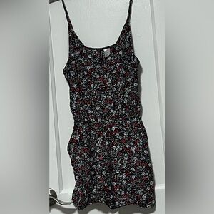 Divided Multicolor Floral Romper for girls